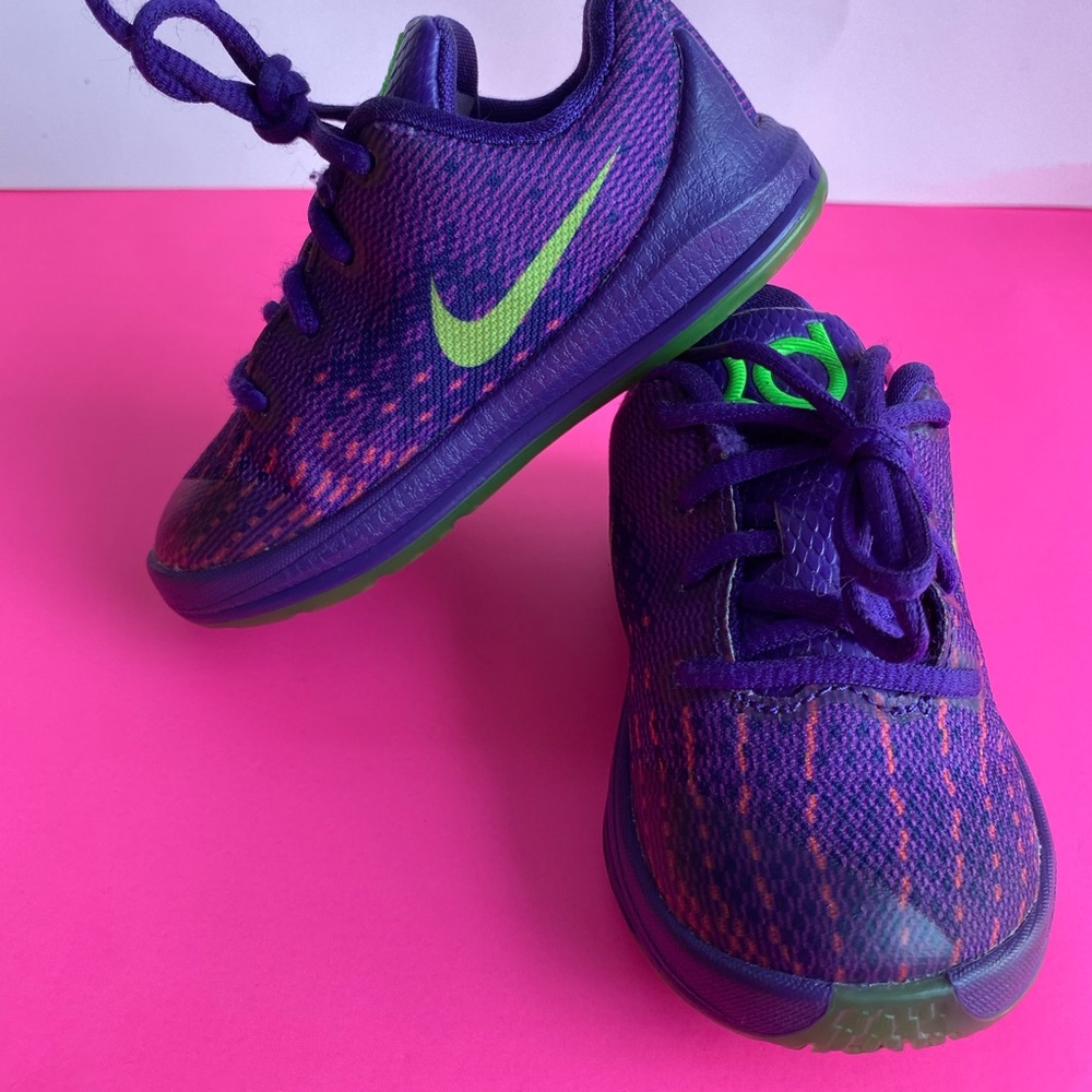 Nike Toddler KD 8 TD 768869-535 Suit Purple Green Shoes Kevin Durant Size 5c